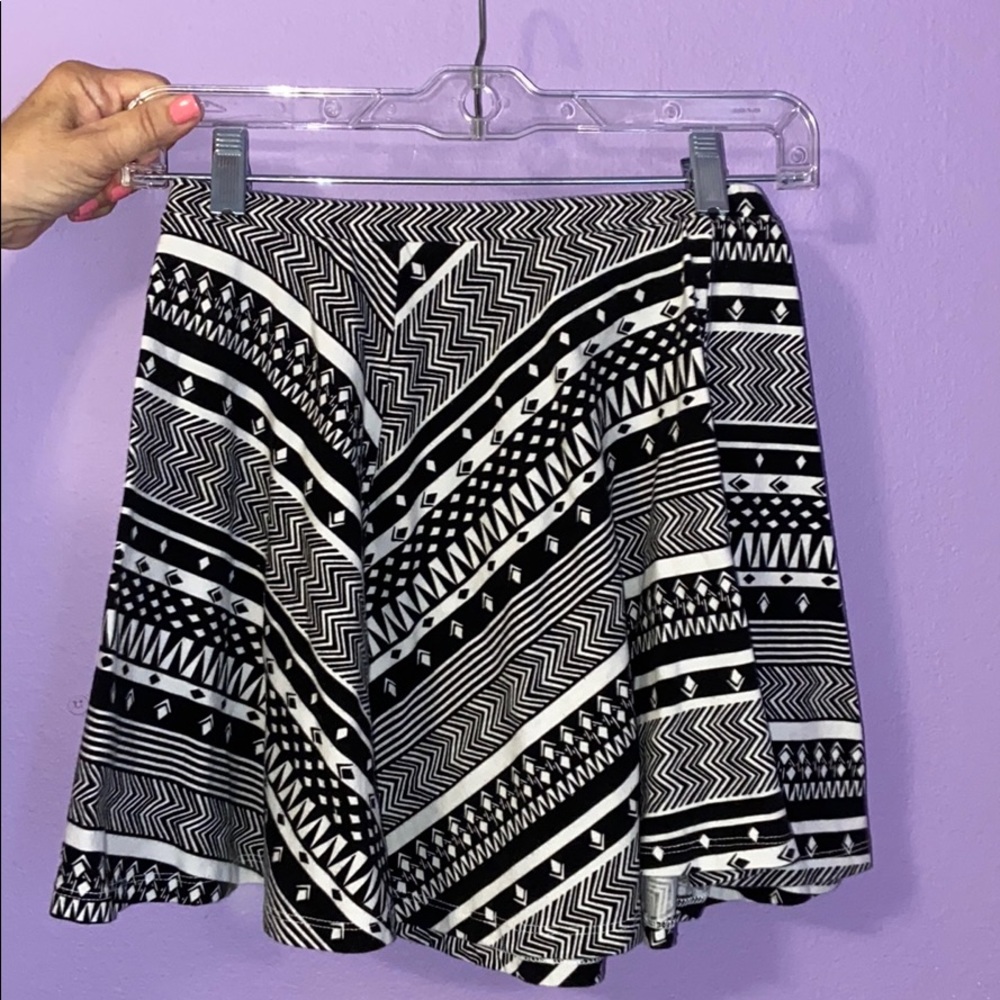 Tribal Patterned Skater Skirt